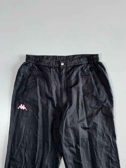 Kappa Black Nylon Cargo Track Pants Elastic (W:32|L:41)