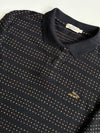 Vintage Jaguar Black Dotted Knit Long Sleeve Polo (L)