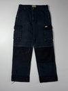 Holmes Workwear Black Double-Knee Cargo Pants (W:34) (L:41.5)