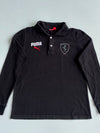 Puma x Ferrari Black Long Sleeve Polo Shirt | Scuderia Ferrari Collection (S)