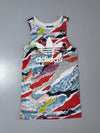 Adidas Originals All-Over Print Mesh Tank Top  Multicolor Scenic Print (S)