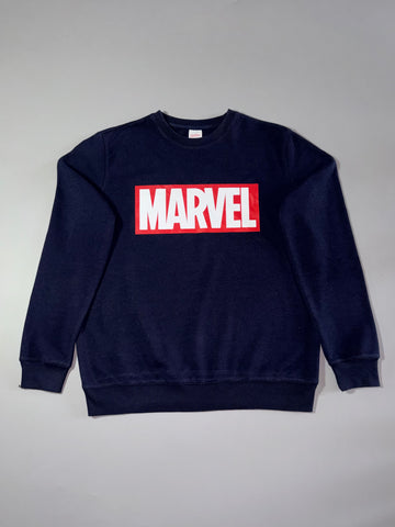 Marvel Box Logo Navy Sweatshirt (L)
