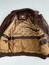 Vintage Marc New York Brown Leather Bomber Jacket (L)