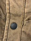Armani Exchange Washed Khaki Coated Cotton Hooded Jacket – Quilted Lining (XL)