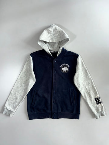 Big Train “Tokyo Style” Snap-Button Hooded Varsity Jacket (M)