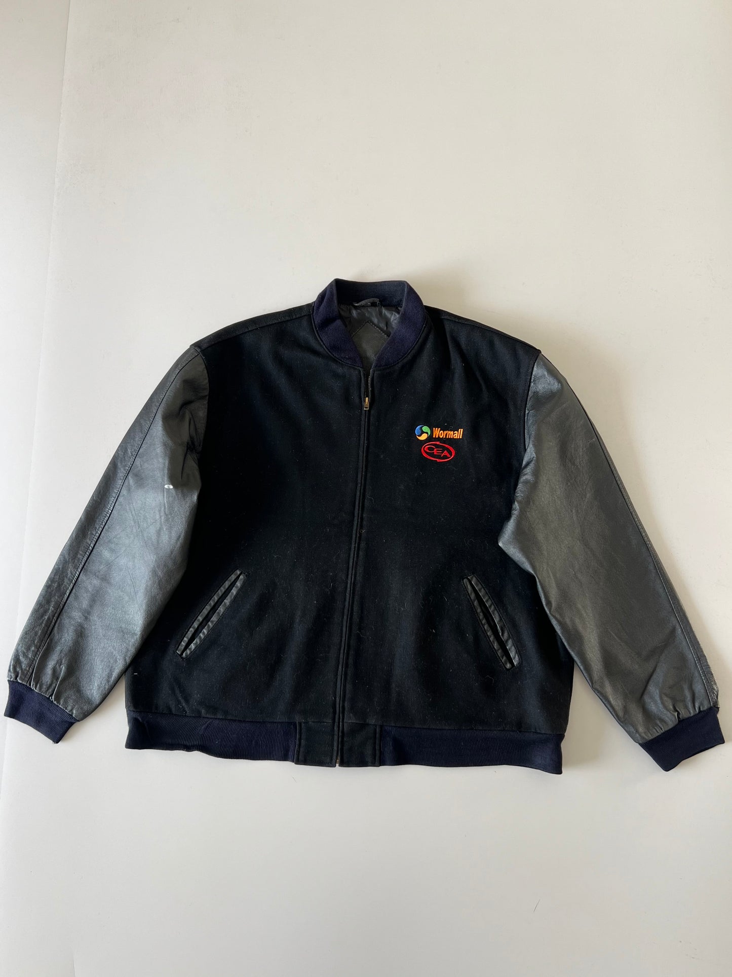 !                                         Super Premium Minimal Varsity Jacket Original Leather (2XL)