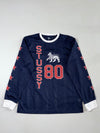 Vintage Stussy Navy Mesh Long Sleeve Jersey (M)