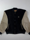 Vintage iD Wear GE Two-Tone Black & Beige Varsity Jacket (XL)