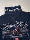 Royal Polo Geographical Norway Embroidered Long Sleeve Polo – Navy (S)