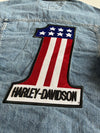 Vintage Harley-Davidson “#1” Made in Canada Denim Trucker Jacket (L/Xl)