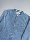 Vintage Abercrombie And Fitch Chambray Band Collar Shirt (L)