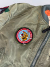 Vintage Taiwan Air Force MA-1 Style Reversible Bomber Jacket(XL)