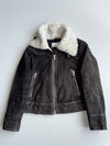 Marc O’Polo Denim | Shearling Collar Leather Jacket Black women’s (M)
