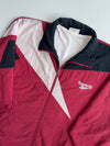 Vintage 90s Reebok Burgundy Colour-Block Windbreaker Jacket (2XL/3XL)