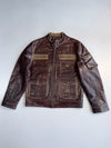 ZVintage Fabiani Pure Leather Utility Bomber Jacket RARE (L)