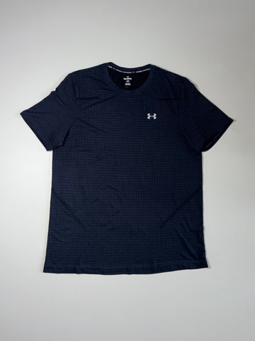 Under Armour Seamless Grid Knit Fitted Tee, Black (2XL)