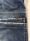 Y2K GAS Distressed Wide Leg Jeans – Dark Wash (W:32) (L:38)