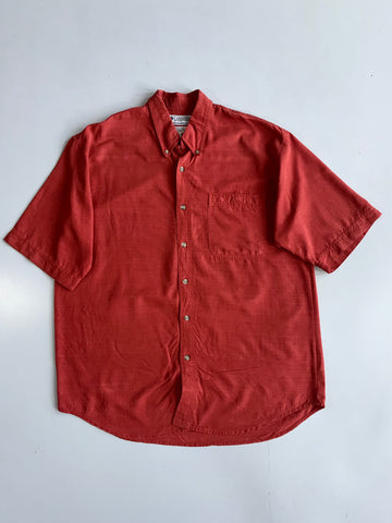 Columbia Short Sleeve Shirt Rust/Brick Red (XL)