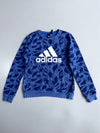 Adidas Blue Camo Print Big Logo Sweatshirt (S)