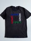 Kenzo Multicolor Tiger Logo Graphic T-Shirt – Black (M)