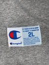 Champion | Grey Script Logo Long Sleeve Tee | (XL)