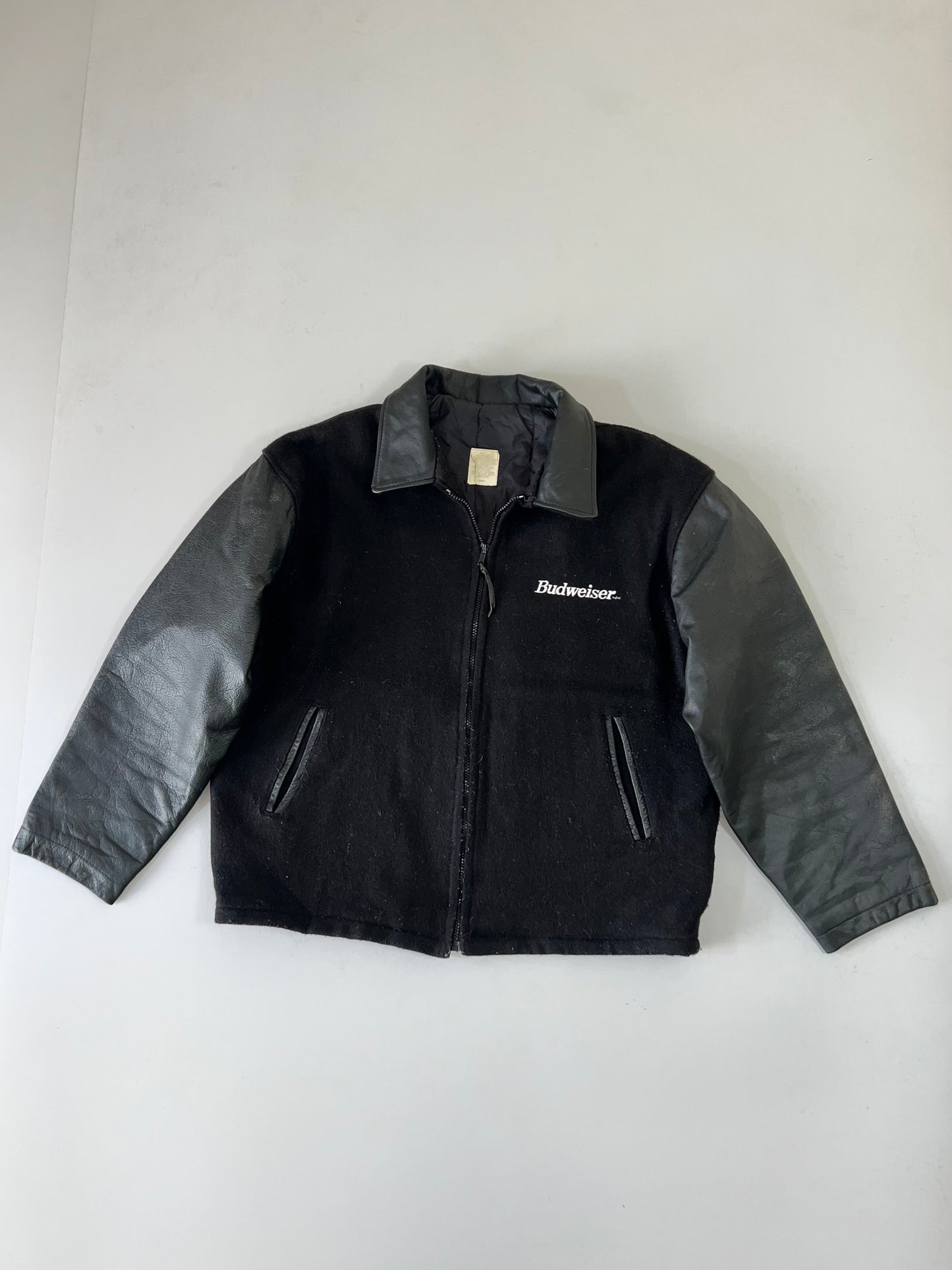 ZBudweiser Vasrsity Jacket Original Leather (XL/2XL)