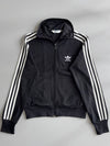 Adidas Firebird Black Track Jacket with White Stripes (S)