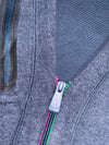 Nike Golf Dri-FIT Navy Zip Cardigan with Green Sleeve Stripes Women’s (L/XL)