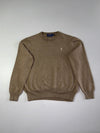 Polo Ralph Lauren Taupe Washable Merino Wool Crewneck Sweater (S)