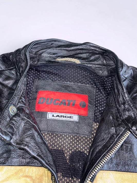 Vintage Ducati Performance CMJ Italian Leather Moto Jacket (PADDED) (M)