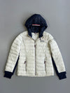 Tommy Hilfiger Packable Lightweight Quilted Two-Tone Hooded Puffer Jacket Cream (S)