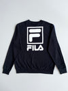 Fila Black Colorblock Sleeve Crewneck Sweatshirt – (XL)