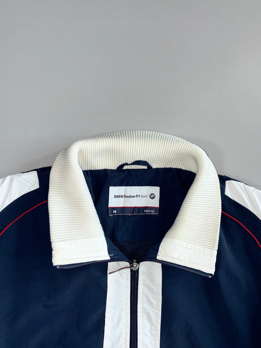 BMW Sauber F1 Team | Official Racing Track Jacketiconic 2006–09 Formula 1 era. Rare BMW AG licensed motorsport piece with ribbed collar  (M)