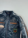 Urban Limited Edition Patchwork Leather Racing Jacket Padded  (L)