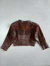Ro Vintage Leather & Suede Fringe Moto Womens Jacket (M/L)