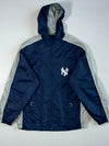 MLB New York Yankees Hooded Windbreaker by Genuine Stuff Navy/Grey, Mesh Lined, Youth (S)