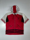 Adidas Short-Sleeve Hooded Sweatshirt 3-Stripes, (XL)