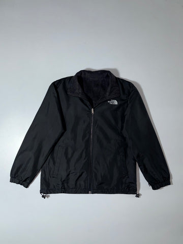 The North Face Fleece-Lined Nylon Zip-Up Jacket – Black Reversible (S)