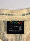 Vintage COOGI Australia 3D Textured Pure Wool Cropped Cardigan – Made in Australia Women’s (XS)