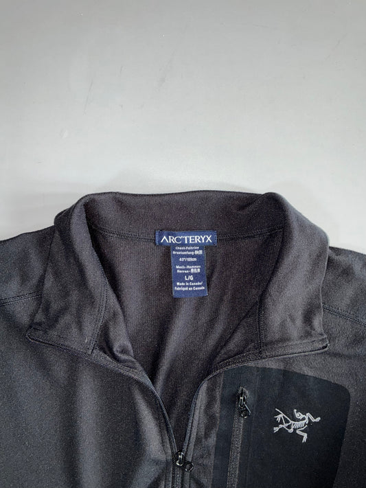 Arc’teryx Black Quarter-Zip Fleece Pullover (L)