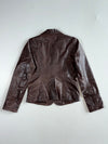 Vintage Brown Leather Blazer Jacket Women’s (S)