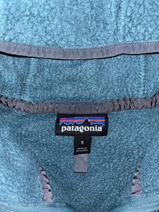 Patagonia Sherpa Fleece Full-Zip Hoodie – Blue Made in Sri Lanka (S)