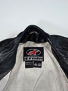 Alpinestars Blue & Black Genuine Leather Moto Racing Jacket Padded (M)