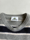 Lacoste Grey Striped Wool Knit Sweater (XXS)