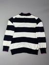 Adidas Golf Navy White Striped Full Zip Knit Sweater (S)