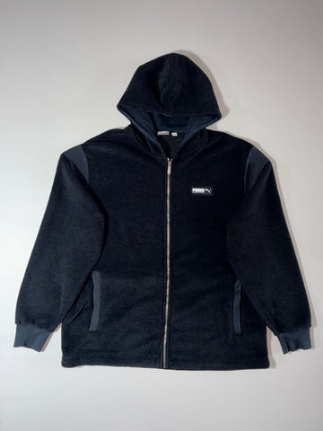 Puma Sherpa Fleece Full-Zip Hoodie – Black (2XL)