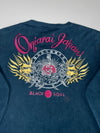 Japanese Oniarai “Black Soul” Embroidered Long Sleeve Tee – Navy – (XL)