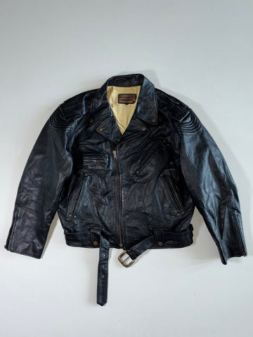 Commandments Competition Vintage Leather Moto Jacket (XL)