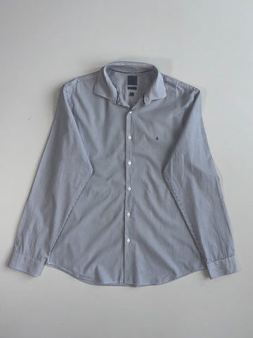 CK Calvin Klein Fitted Easy-Iron Striped Shirt(L)