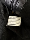 Daly Orange & Black Checkered Cafe Racer Leather Jacket (M)
